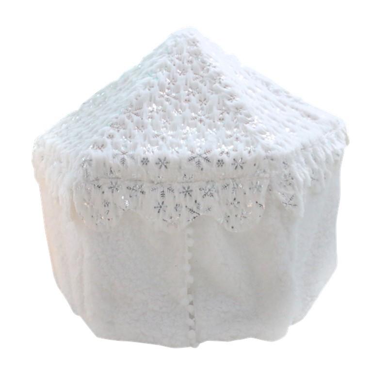 

Сладкий флисовый вигвам для кошек для собак, складной удобный домик для домашних животных, питомник, портативный светильник, палатка для котят, спальный коврик, пещерные товары для домашних животных L(85X75cm) белый