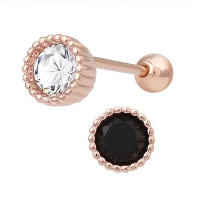 [Onm] Onm 14K Gold Needle Rose Gold Round Cubic Piercing (S9593957)