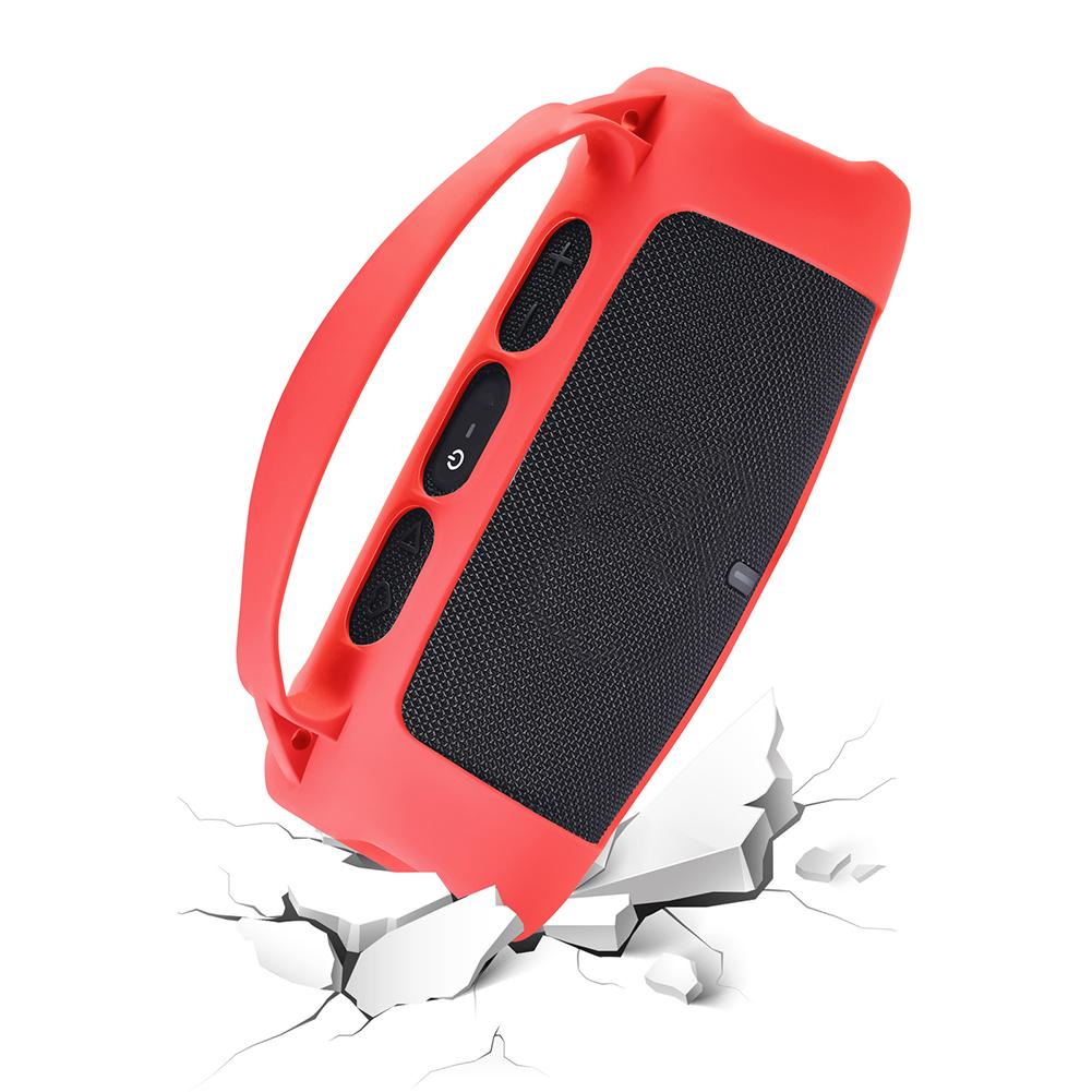 Silicone Cover for JBL Charge 5 Wi-Fi Speaker Waterproof Case Travel Carrying Protective Gel Soft Skin with Shoulder Strap