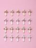 10pcs Cross Nail Charms 3D Alloy Rhinestones for Nail Art, Unscented DIY Nail Decorations, Sparkling Religious Nail Gems for Manicure Accessories