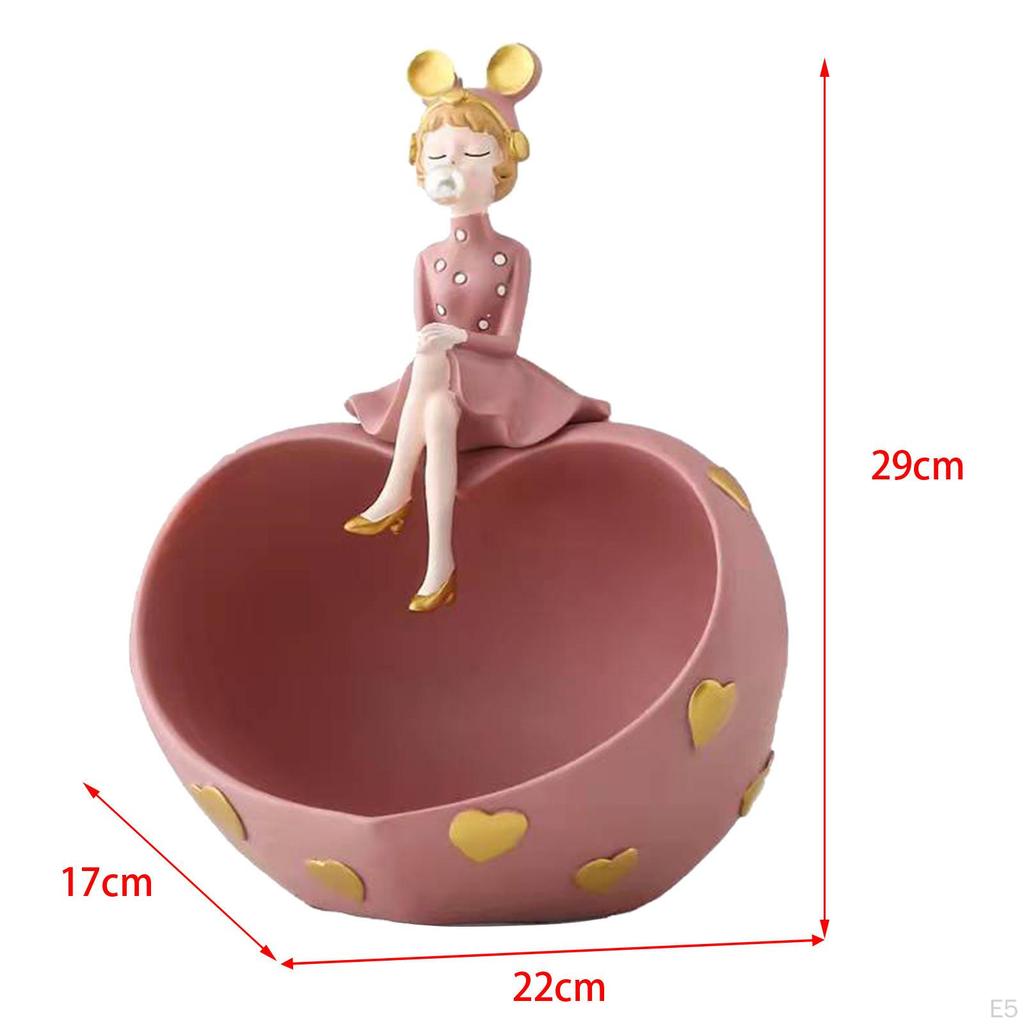 Pudełko Figurki Rzeźby Uchwyt Talerz Serwowanie Biurko Dziewczyna Statuetki Żywiczne na Ciasteczka Wejście do Biura