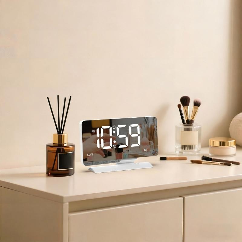 Digital Projections Alarm Clocks for Bedrooms 180° Rotatable Projector Loud Duals Alarms for Kids Elderly,Heavy Sleepers