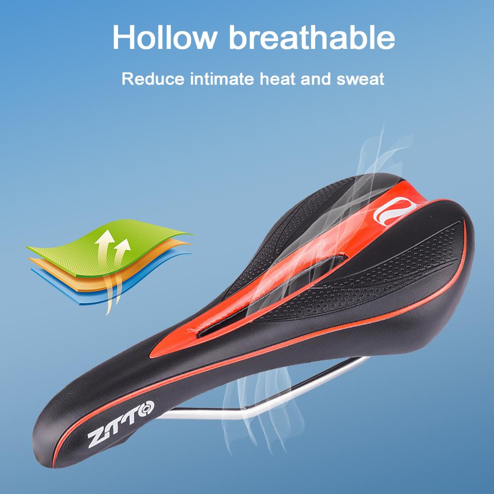 Bike Racing Seats Saddle Wide Hollow Bike Racing Seats Mountain Road Bike Breathable Light Weight Seats