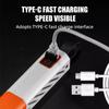 New 1500 mah zooming camping flashlight Emergency portable long range mini plastic rechargeable flashlight
