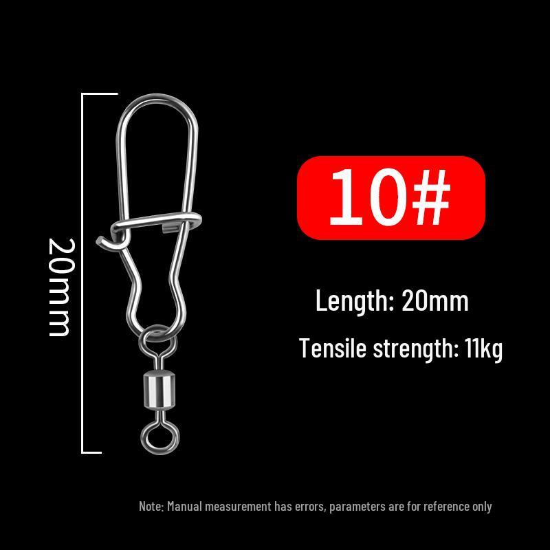 Strong Pull Carabiner Snap Swivel Quick-Open 8-Shape Fishing Ring Connector