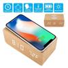 Modern Wooden Led Digital Clock With Temperature Display For Home Office Decor