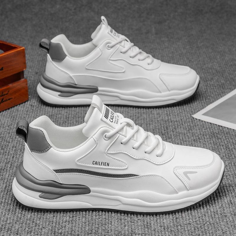 Lässige Sportschuhe für Herren Sommer Lässig Dicksohlige Herrenschuhe Weich Weiß Bequem Rutschfest Outdoor Mode Board Schuhe