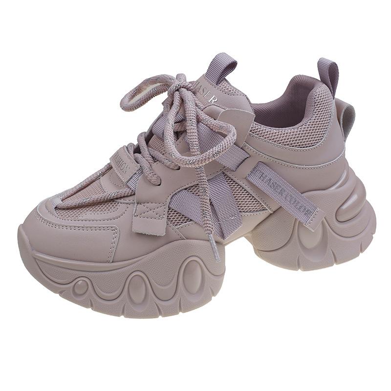 Pantofi cu platformă cu lift din piele naturală, pantofi pentru tată, pentru femei, primăvară, cu platformă, pantofi mici, casual