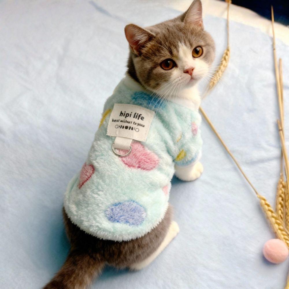 Super Soft Cat Dog Vest Flannel Dog Clothes Cute Puppy Coat  For Cat Small Dogs Chihuahua