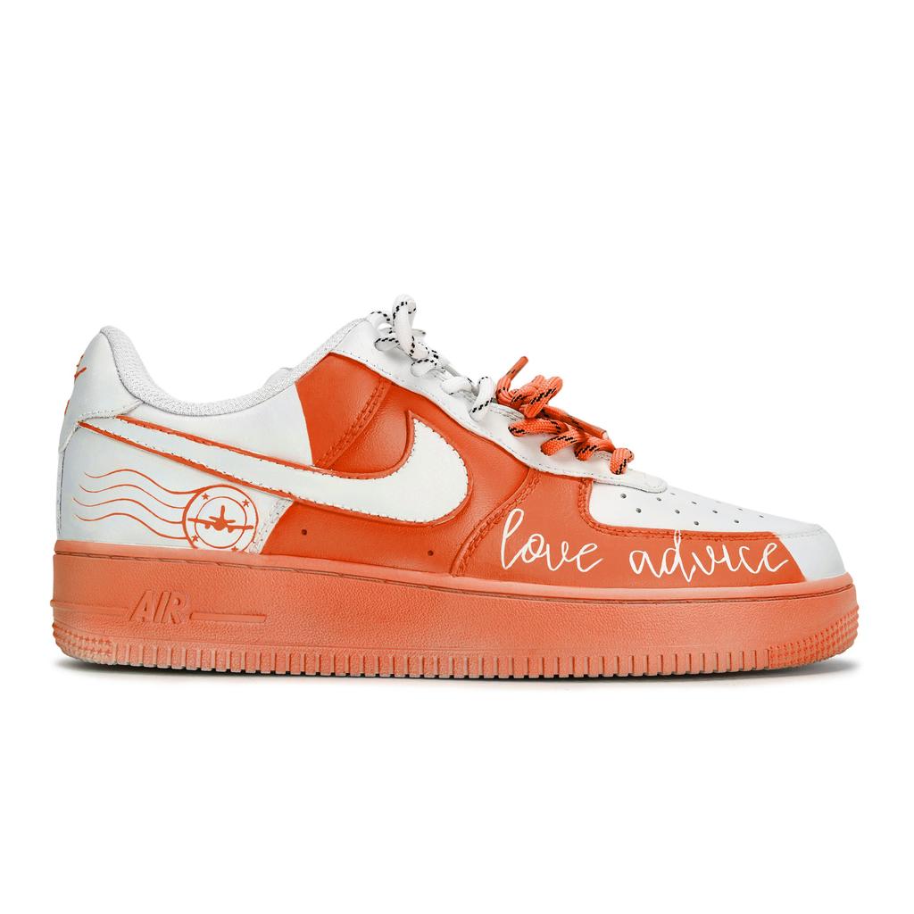 Nike Air Force 1 Skateboard Shoes Unisex Low Top Orange CW2288-111(Team80-S-BOX)