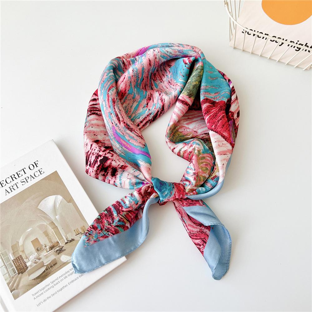 Moda Dekorasyon Eşarp Saç Bandı Bağlama Saç 70 Küçük Kare Eşarp İpek Eşarp Kadın İlkbahar Ve Sonbahar Çok Yönlü Küçük Eşarp Profesyonel Eşarp