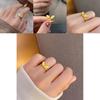 Trendy Rabbit Ear Design Gold Plated Brass Ring Perfect For Special Occasions