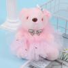 Cute Mini Plush Bear Keychain Fashionable Cartoon Doll Pendant Bag Charm For Women