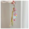 Cute Strawberry Print Card For Women Cat Shape Spring Clip Pastel Bead Candy Charm Colorful Accessories Bag Charm