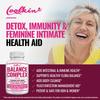 Coolkin Complex Capsules, containing oregano, aloe vera extract, probiotics, and digestive enzymes, suitable for adults.