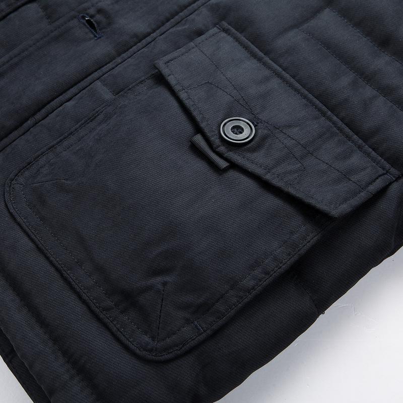 Winter Waterproof Fleece Hooded Parkas Men Solid Thick Warm Multi Pocket Safari Style Jackets Male Parka Outwear Coat Plus Size