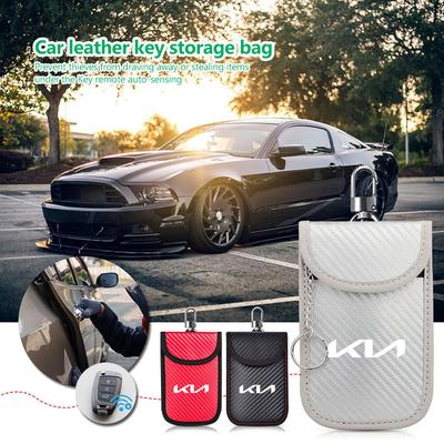 Car Keychain Case Zipper Carbon Fiber Key Protector Cover For Ceed Sportage Rio K5 K2 Optima Cerato Venga Sedona