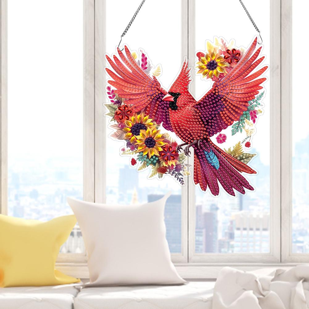 Acrylic Diamond Art Hanging Pendant Diamond Painting Hanging Pendant Rhinestone Diamond Art Window Pendants for Home Wall Decor