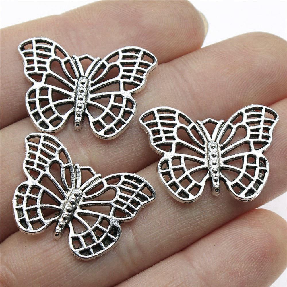 Charms Small Butterfly Pendants Wedding Jewelry Findings ZC114