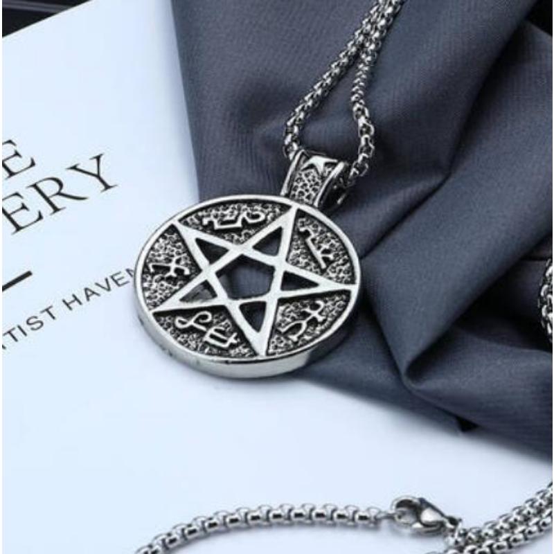 European and American Men's and Women's Trendy Pendant Jumping Di Long Titanium Steel Chain Hip Hop Necklace