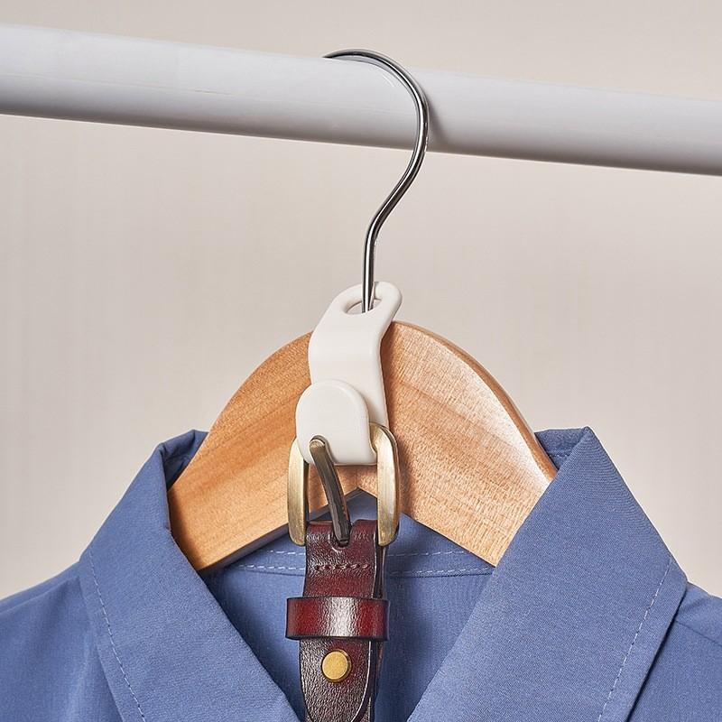 Stackable Hanger Closet Hooks 6 Pack Pp Plastic Multilayer Hanging Saving Space