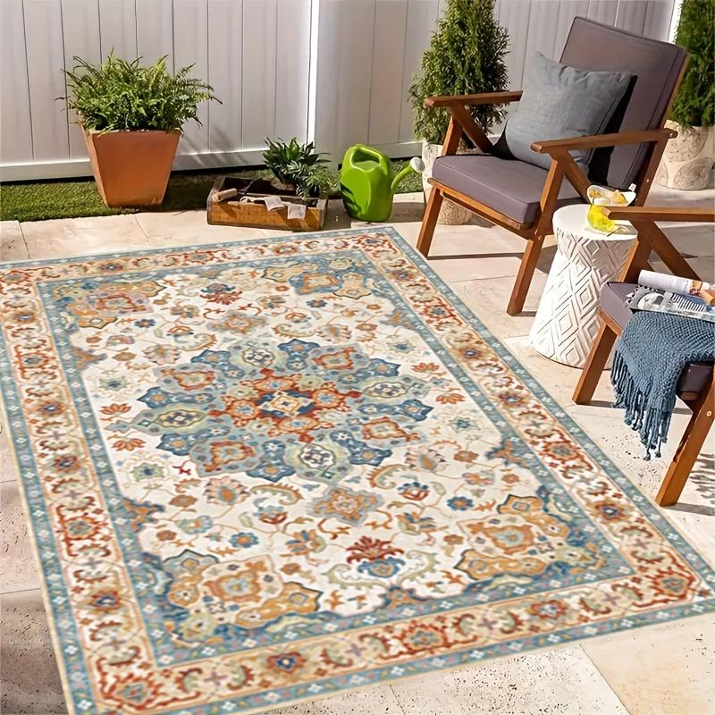 

VIKAMA Винтажный персидский ковер Гостиная Спальня Украшен мягким нескользящим ковриком Домашний пол Обеденная Зона Гостиная Большой ковер 80x120cm 31x47inch