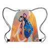 Printed Drawstring Pocket, Portable Drawstring Bag, Water-resistant