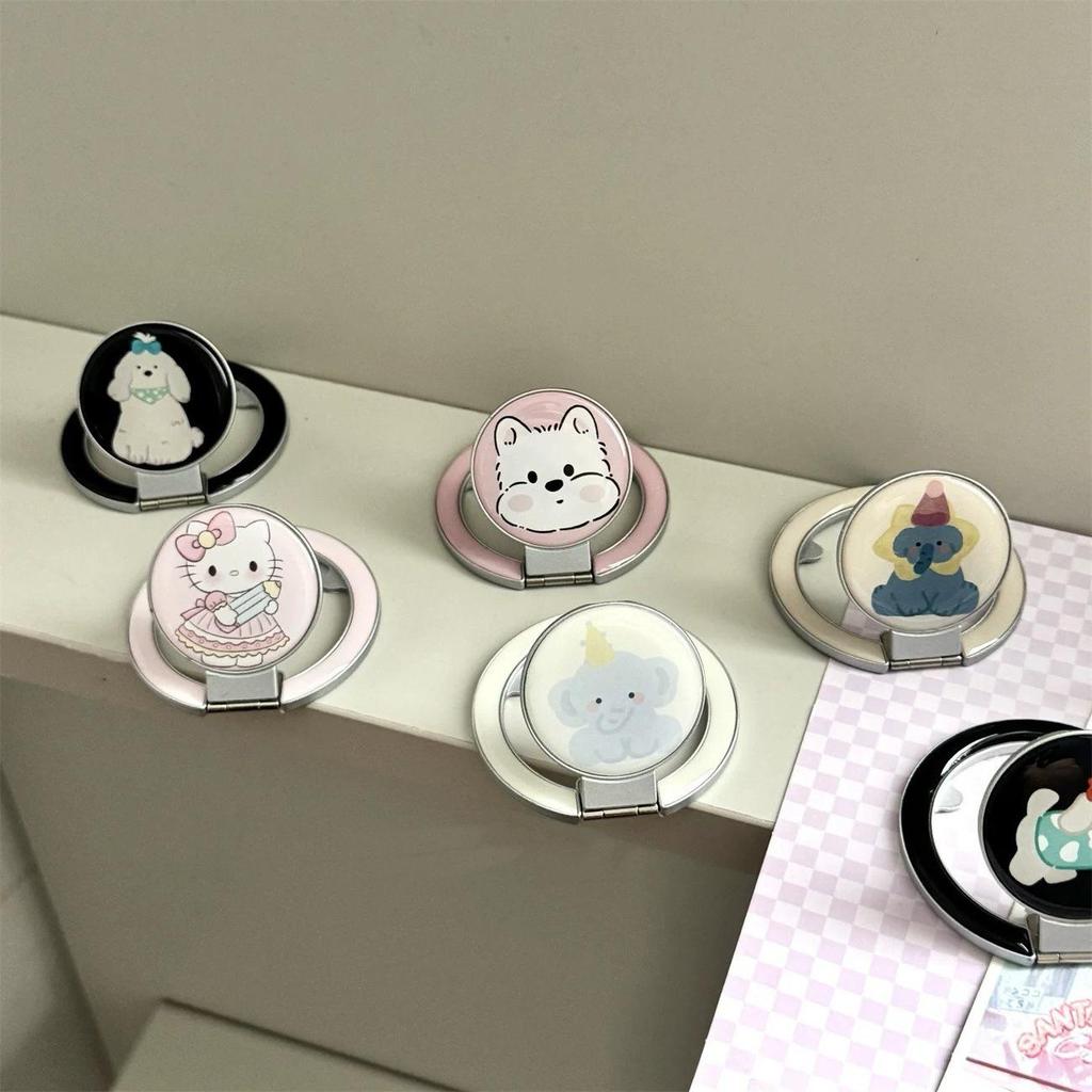 Cute Cartoon MagSafe-Compatible Foldable Phone Holder with Strong Magnetic Attraction