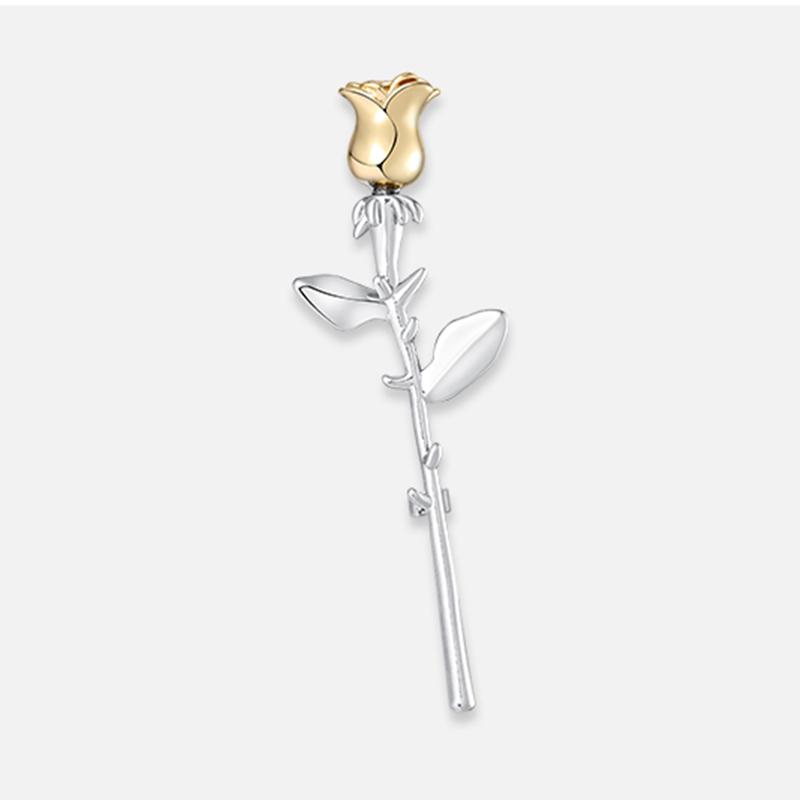Gold Rose Anstecknadeln Für Damen Unisex Elegante Blume Metallbrosche Bankett Schmuck Geschenke