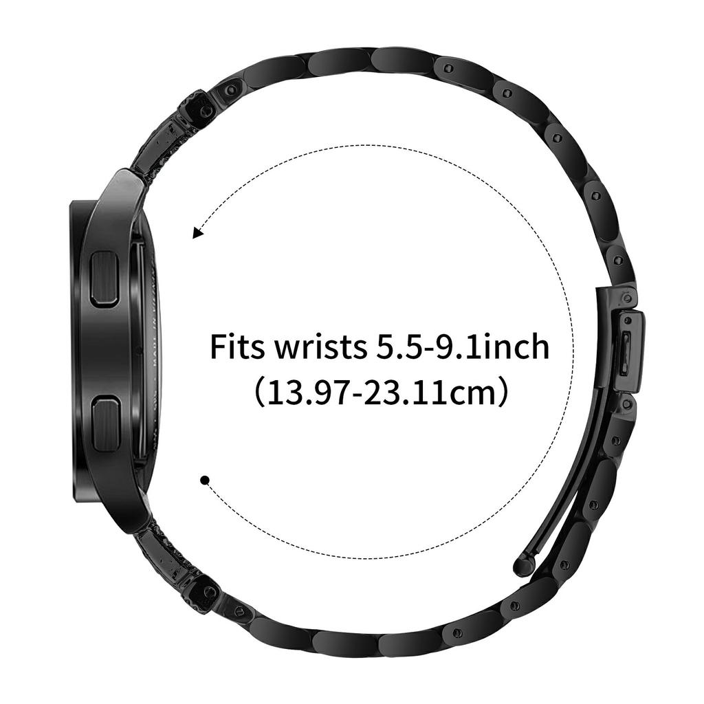 Für Garmin Forerunner 645/Forerunner 645 Music Uhrenarmband Strassdekor 3-gliedriges Edelstahlband
