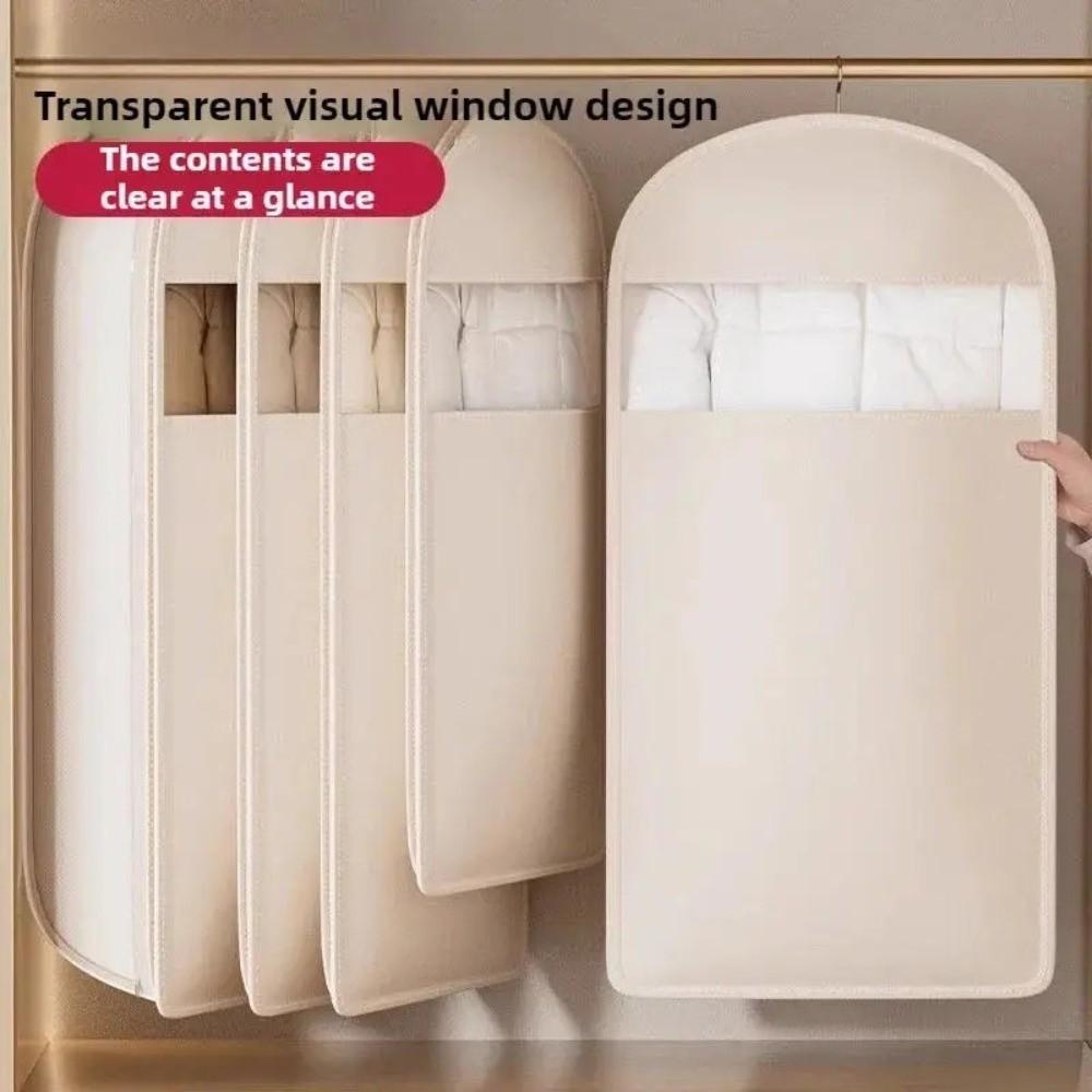 with Self Compression Zipper Hanging Garment Bag Transparent Visibility Hanging Protector Bag
