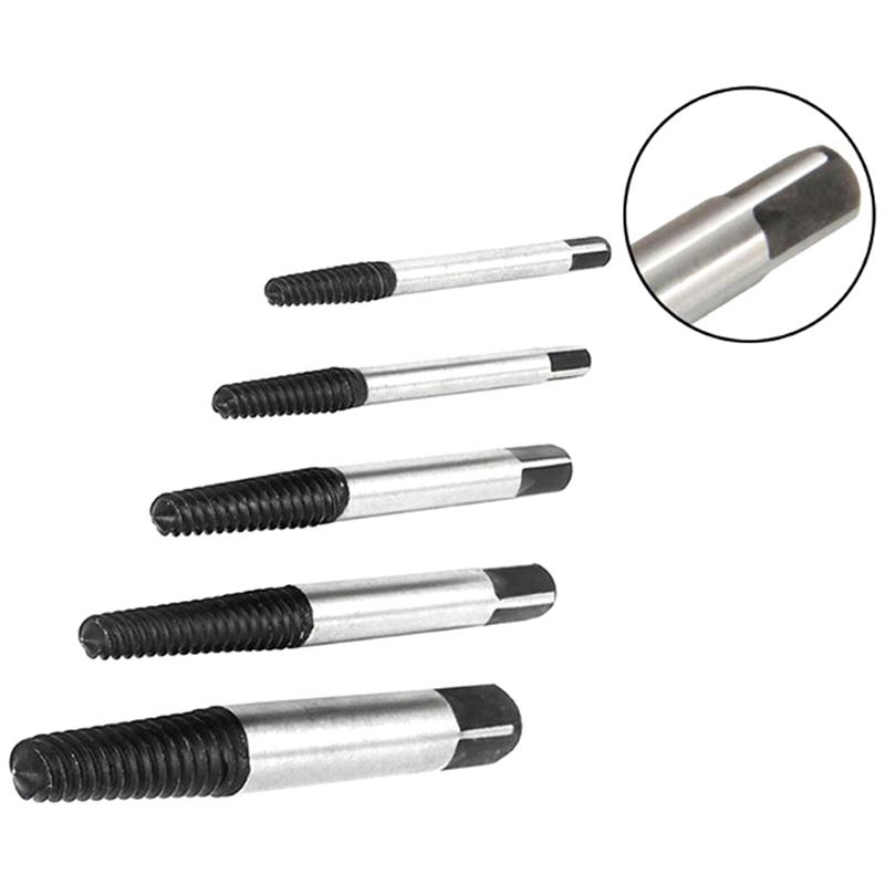 5Pcs/Set Damaged Screw Extractor Easy Out Set Bolt Stud Remover Tools Kit