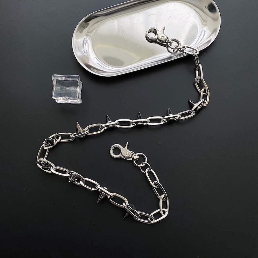 Punk Trendy Rivet Student Zinc Zinc Alloy Silver Color Belt Chain Waist Chain Jeans Accessories Pants Chain