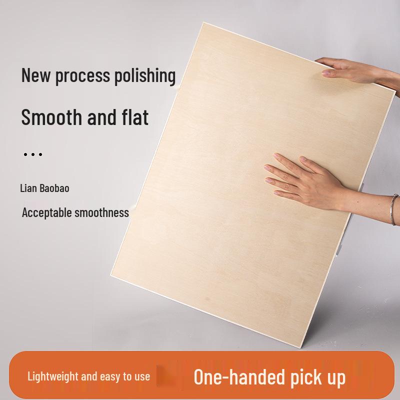 8K4 Sketch Drawing Board with Wooden Handle and Solid Mahogany Edge - Ideal for Quick Sketches and Studio Art.
