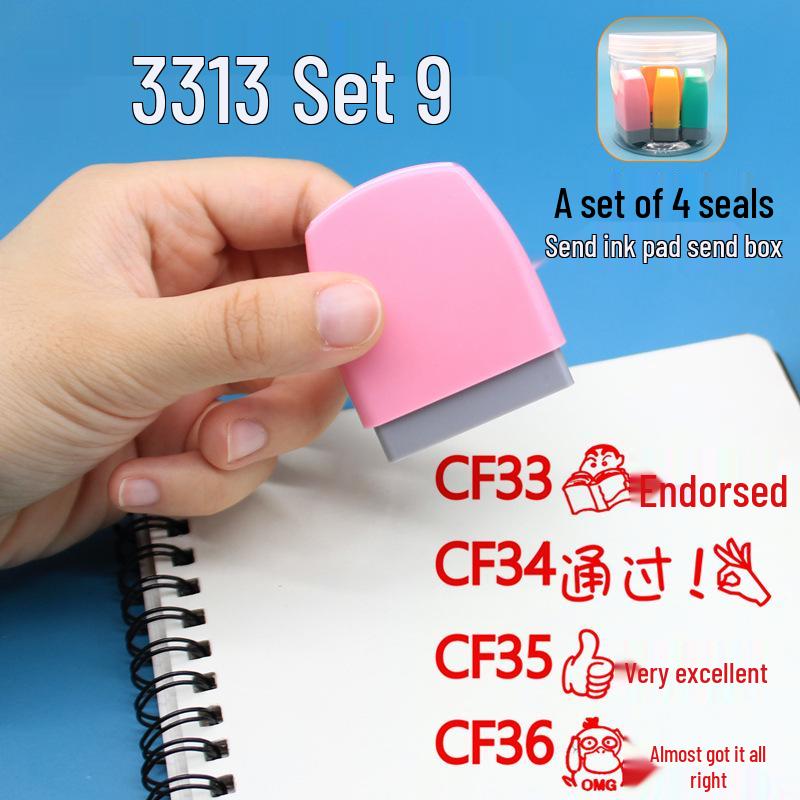 Teacher's Fun Cartoon Reward Stickers & Stamps for Homework Praise & Encouragement