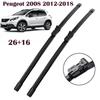 26"+16" Frameless Wipers for Peugeot 2008, Crossland X, C3 Aircross, 301, C4 Cactus