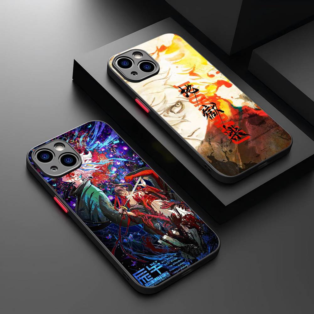 Anime H-Hells Paradise Silicone Case For iPhone 16 15 14 13 12 11 Pro Max Plus X XS MAX Shockproof Matte Cover