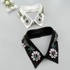 High Quality Luxury PVC False Collar Embroidered Technics Detachable Clothing Accessory