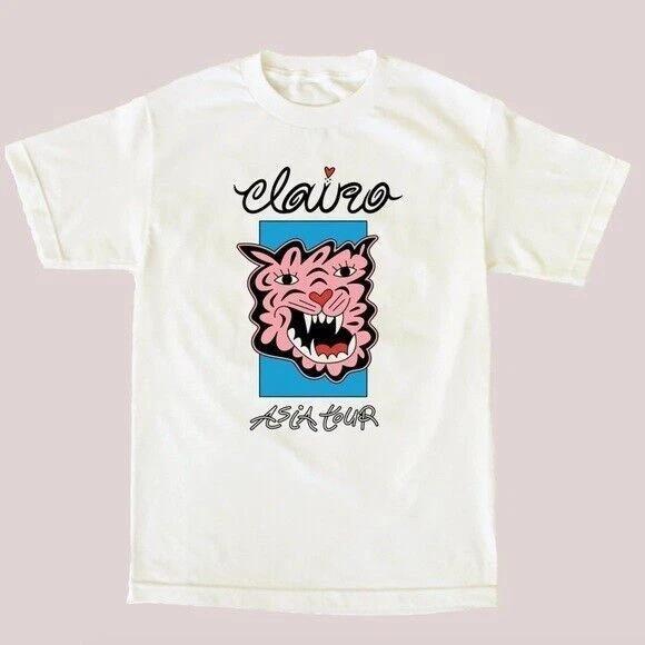 Men s and Women s T-shirts Clairo Asia Tour Heavy Cotton White Full Size Unisex Shirt S
