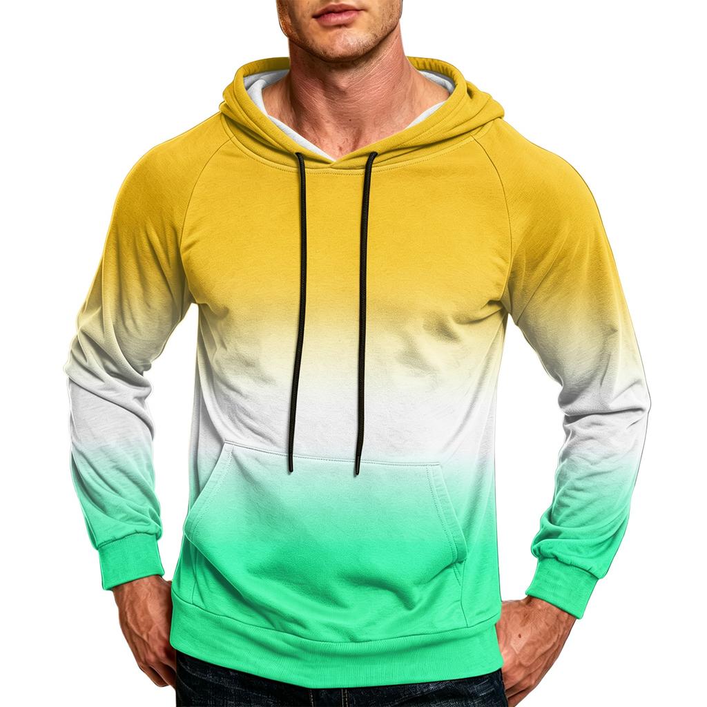 Herren Lockerer Kapuzenpullover für den Alltag mit Tasche und Kordelzug