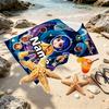 Custom Name Personalized Coraline Print Beach Towel, for Trip Camping Beach Party Home Decor, Birthday Gift for Family & Friends