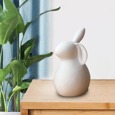 Easter Bunny Figurines Collectible Figures Sculpture Ceramic Crafts Rabbit Statue Car Arrangement