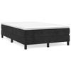 Vidaxl Letto Continentale Con Materasso, Nero, 120X190 Cm, Velluto