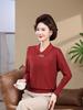 Women's Stylish Plus Size Knit Sweater: Autumn Winter Fashion for Middle-Aged and Elderly