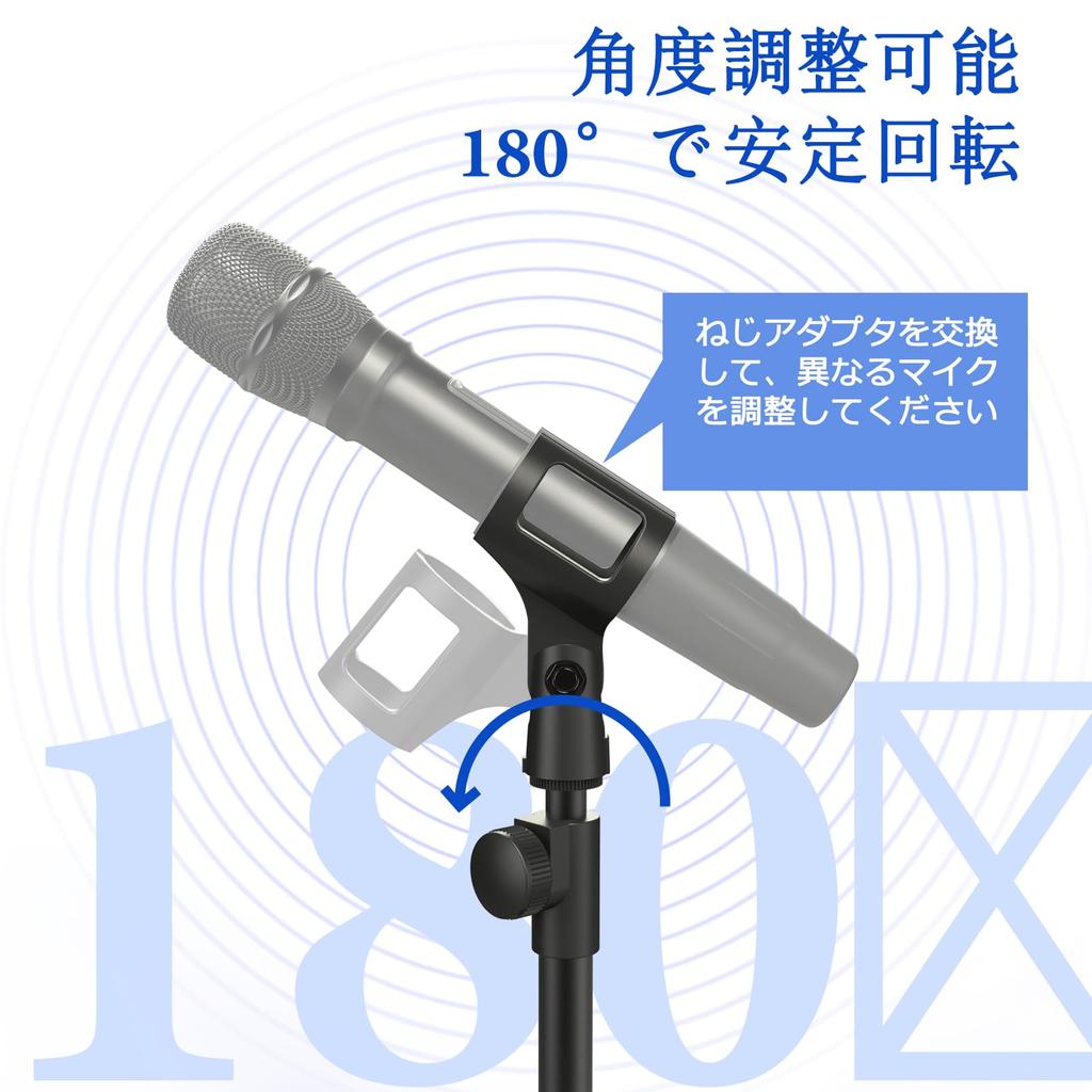 Getaria Mini Tabletop Microphone Disc Base Desktop Microphone Stand with Adjustable Clip and Metal Male To Female Compatible with Blue Yeti Snowball