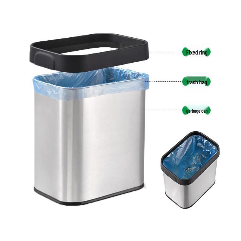 Zhuang Taitai Thickened Stainless Steel Classified Waste Bin
