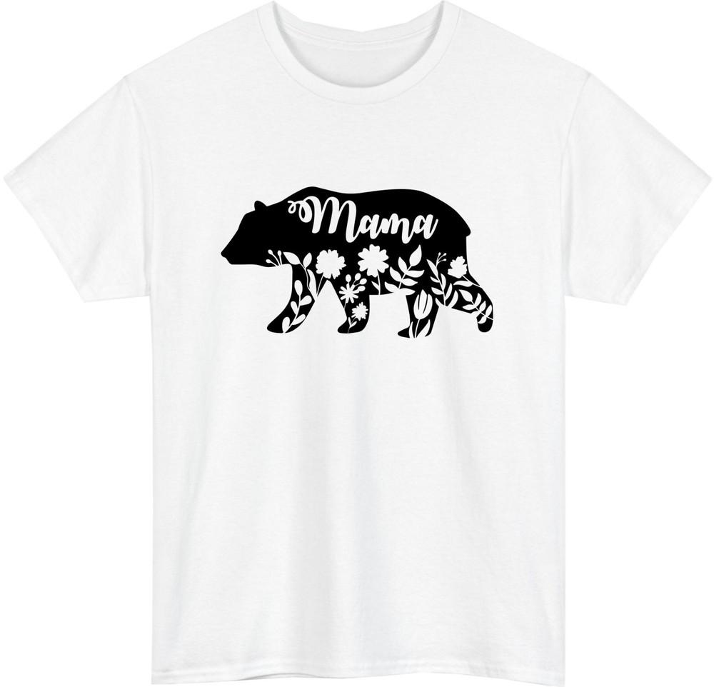 Mothers Day Mama Bear Floral Graphic TShirt Family Matching Gift Tee Top S