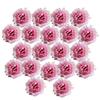 20 Piece Silk Artificial Flowers Rose Heads Fabric Roses Decorative Flower Wedding Party
