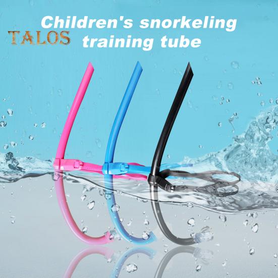 Snorkel Training Tube for Lap Swimming Diving Snorkel Breathing Tube with Headband Liquid Silicone Mouthpiece Snorkel Tube for Adult Kids