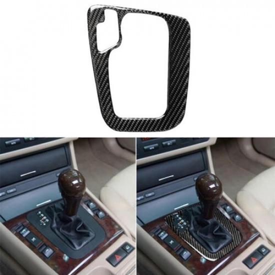 Luxurious Black Carbon Fiber Gear Shift Panel Trim for 3 Series E46